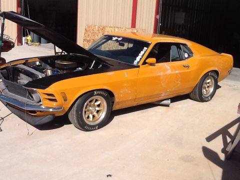 1970 Ford Mustang - Stickers gone. Sanding begins.