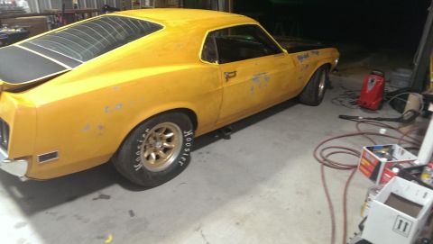 1970 Ford Mustang - First day of scuffing up. Before the plan changed to a couple coats of high build.