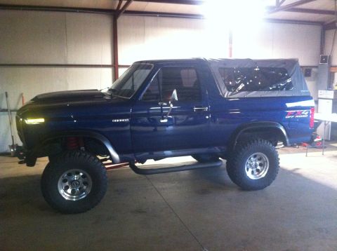 1982 Ford Bronco - This blue Ford Bronco appears to be from the early 1980s, not 1982.
