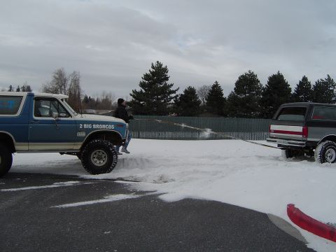 1989 Ford Bronco - Todd giving me a pull