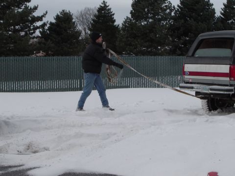 1989 Ford Bronco - Me putting the strap back