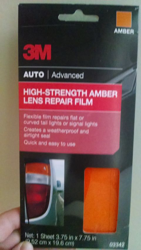 1995 Ford Bronco - Packaging for 3M High-Strength Amber Lens Repair Film, designed for tail lights and signal lights.