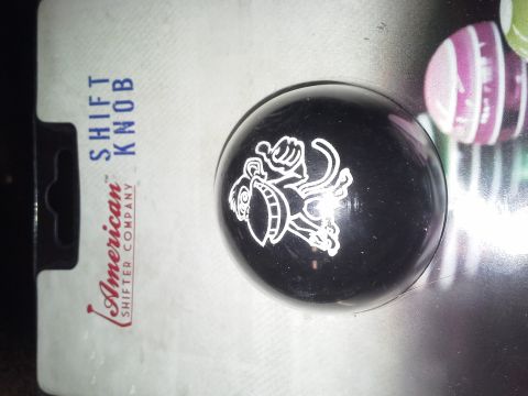 1968 Ford Bronco - This is a shift knob with a cartoon bee graphic, packaged by American Shifter Company.