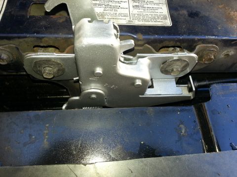 1994 Ford Bronco - The hood latch assembly on this vehicle is shown in detail.