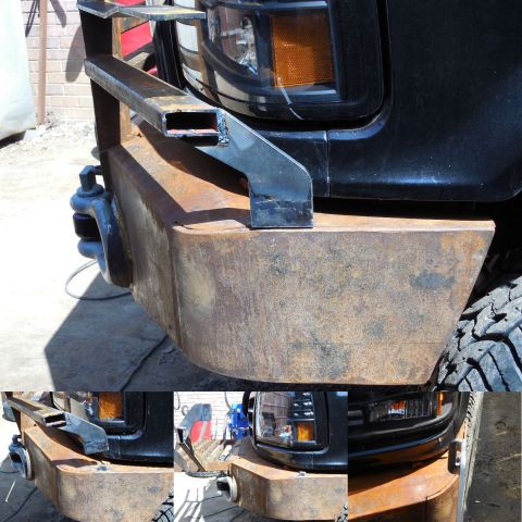 1983 Ford Bronco - This leg will prevent the guard from being pushed back into the headlights. But the tab it fits onto still allows the guard to be tilted. T…