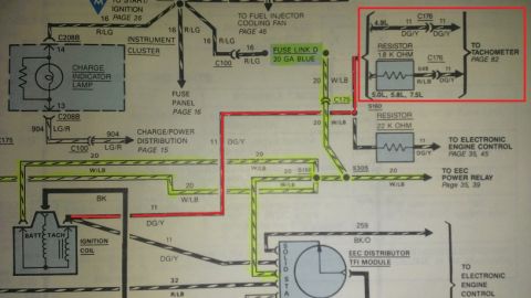 1988 Ford Bronco - Undetermined connector under hood may be for tachometer resistor
