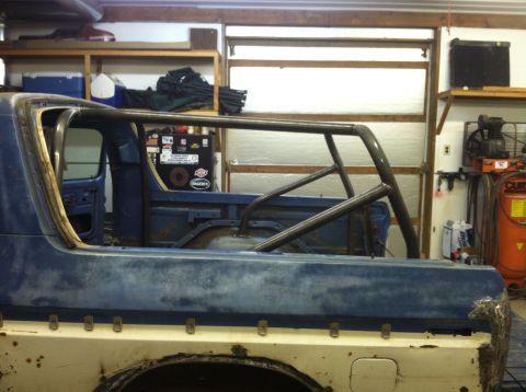 1979 Ford Bronco - This 1979 Ford Bronco is undergoing modifications in a workshop.