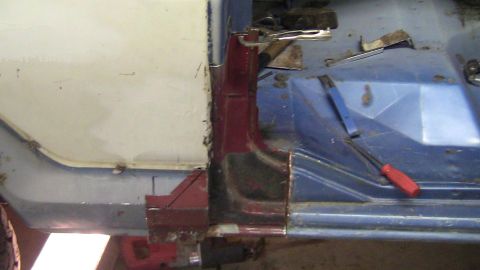 1979 Ford Bronco - Repairing the floor pan and door jamb area of a 1979 Ford Bronco.
