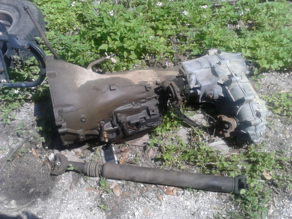 DAY 3:

pulled the tranny and transfer case. tranny needs a rebuild as the clutches burned up and it wont shift into 3rd. will probably sell as a core. transfer case I sold

I started disassembling the seized engine to figure out what caused it to go bad. took the intake and heads off and found nothing wrong there. took the pan off and it became very clean a bearing was the cause as there was metal flakes everywhere. unbolting all the main caps showed extreme wear with deep grooves, to ill present, and bearings in horrible shape. Taking the rod caps off showed the same but the #2 and #6 rod bearings (which are together on the crank) were obviously the cause. the bearings were actually missing and the caps were banged up bad enough that I had to cut them off to disconnect them.

this was a remanufactured crankshaft and came with matching 10/10 bearings, I used a lot of assembly lube, primed the oil pump, and checked clearances. don\\'t know why the bearing originally had a problem. im assuming that the bearing must have spun, seized on the crank but the engine didn\\'t seize the engine. it spun until it flaked apart and the cleacence became soo much that all the oil pressure was going to it instead of the others. the others without oil pressure would then eventually lock up till it seized the engine.

good news is that the engine is still useable. I have the original crank which is in pristine condition (no grooves at all). everything is good to reuse but it will need 2 new connecting rods, new bearings, oil pump, pickup screen, gaskets. also I plan on using it instead of the 302 from my old truck so I have more power.