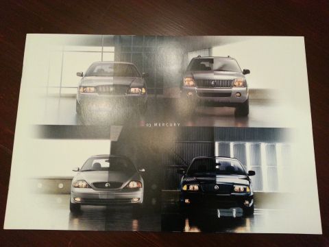 2003 Mercury Marauder - This brochure displays four Mercury vehicles, with '03 MERCURY' text visible.