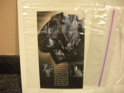 2003 Mercury Marauder - This appears to be promotional material for a leather jacket, not a vehicle.