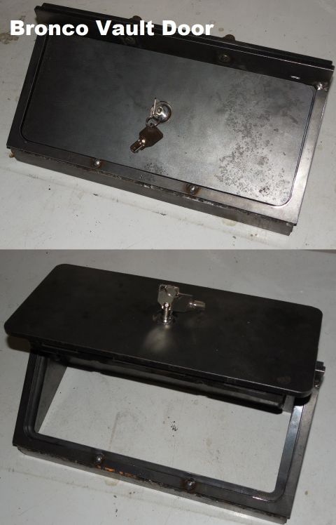 1983 Ford Bronco - This is the door to a lockbox I'm installing. Yeah, it's a lot heavier than it probably needs to be, but that's me. The box itself will be…