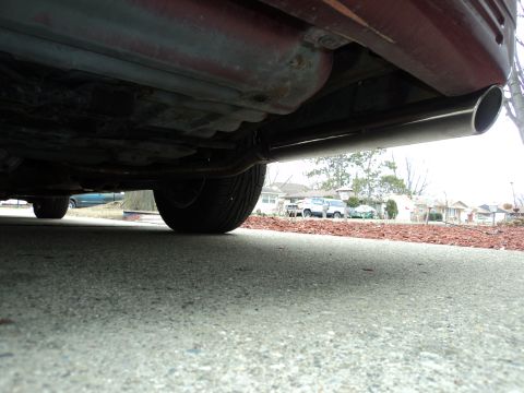2004 Mercury Grand Marquis - Underside view of a 2004 Mercury Grand Marquis, highlighting the exhaust system.