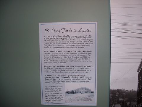 1999 Ford Crown Victoria - A document details the history of Ford assembly plants in Seattle, including the Model T and Model A eras.