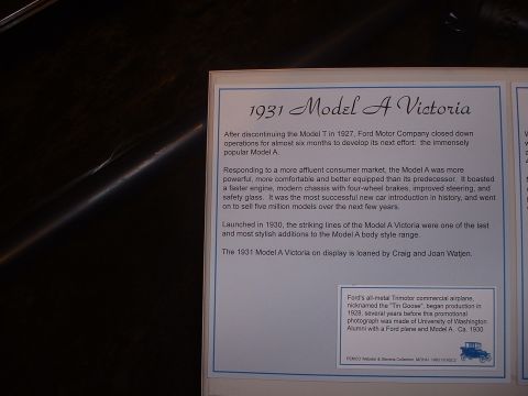 1999 Ford Crown Victoria - This document details the 1931 Model A Victoria, a car launched in 1930.