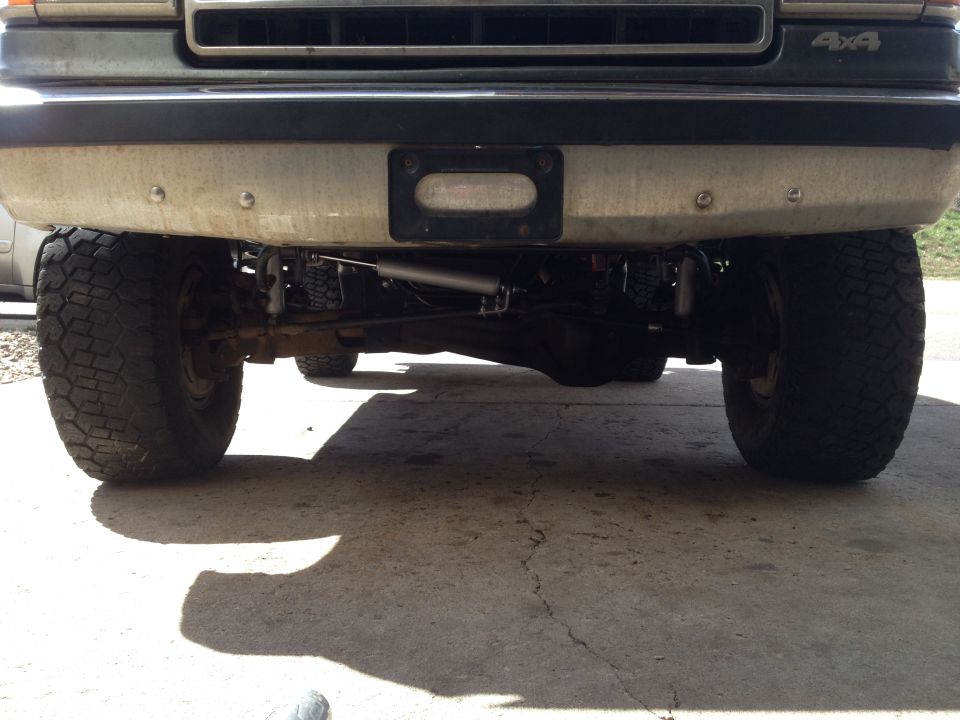 1990 Ford Bronco front bumper and suspension with 4x4 badge