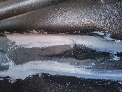 1992 Ford Bronco - this application of seam sealer was not nearly enough.