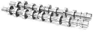 1998 Ford Crown Victoria - A pair of camshafts, essential components for internal combustion engines, are shown against a plain white backdrop.
