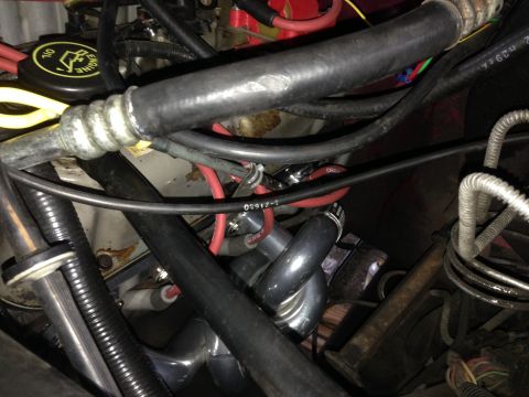 1992 Ford F-150 - Driverside header in. Took about 15 minutes including putting new plugs in.