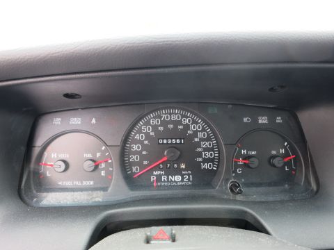 2001 Ford Crown Victoria - The odometer reads 83,561 miles on this 2001 Ford Crown Victoria's dashboard.