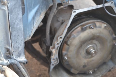 1981 Ford F-250 - Close-up view of a transmission torque converter, with a SuperMotors logo visible at the bottom right.