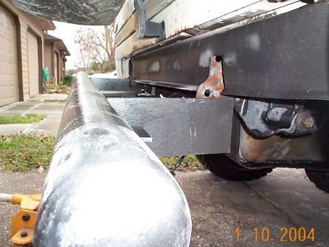 1992 Ford Bronco - This is the test fitting of the bumper before I made the first cut off the mounts.