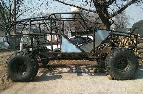 1986 Ford Bronco - This custom-built buggy frame sits on blocks, awaiting further construction.