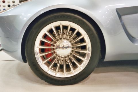 1992 Mercury Grand Marquis - This photo shows a close-up of a vehicle's wheel and brake system.