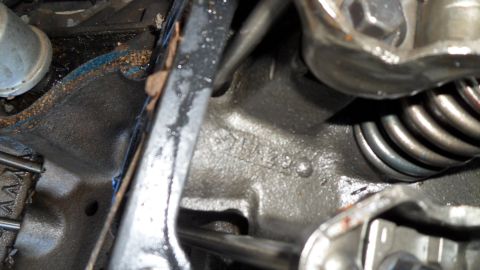1972 Ford Ranchero - Engine component detail showing stamped identification numbers.