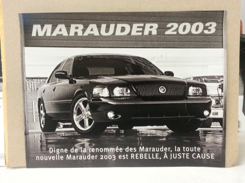 2003 Mercury Marauder - 2003 French Canadian Mercury Marauder ad: