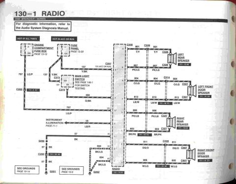 1996 Ford Bronco - Standard Radio