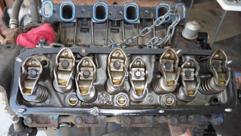 1972 Ford Ranchero - This image shows the internal components of an engine, specifically the valve train assembly.