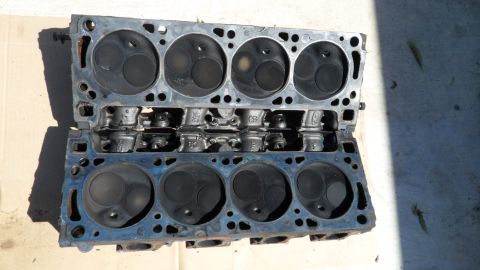 1972 Ford Ranchero - Engine cylinder heads, showing the intake and exhaust valve ports and combustion chambers.