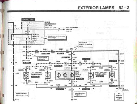 1996 Ford Bronco - Exterior Lamps - 2