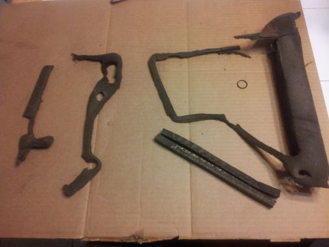 1976 Ford Ranchero - These are various components that appear to be from an old vehicle's air conditioning system.