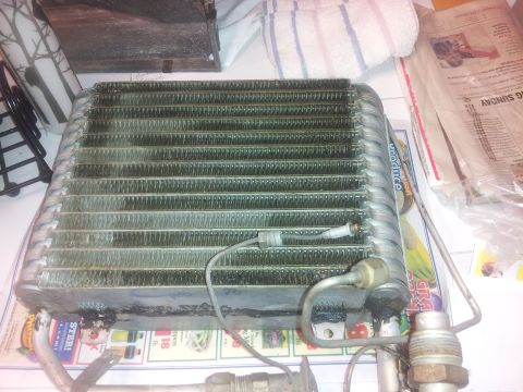 1976 Ford Ranchero - This is an air conditioning evaporator core, a component of a vehicle's climate control system.