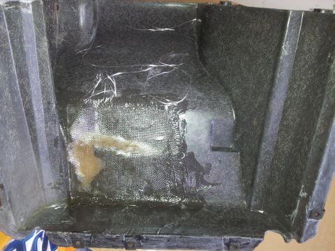 1976 Ford Ranchero - This fiberglass component has visible damage and signs of repair work.