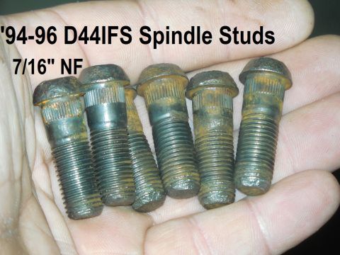 1983 Ford Bronco - Spindle Studs from a '94 F150 (5 per knuckle) may fit all D44IFSs.
