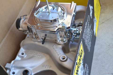 1981 Ford F-250 - New Weiand performance carburetor and intake manifold assembly, part number 8010, in its original packaging.