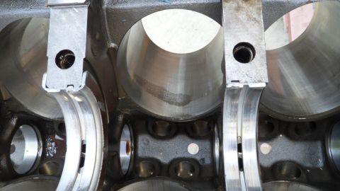 1972 Ford Ranchero - Close-up view of engine block cylinders and bearing caps, with a Supermotors.net watermark.