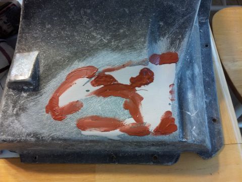 1976 Ford Ranchero - This is a fiberglass part that has had sealant applied to a repaired section.