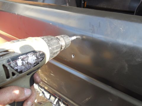 1983 Ford Bronco - Reverse the dimples with the drill bit tip and they should be perfectly aligned with the bracket inside. A stepped bit will do less damage…
