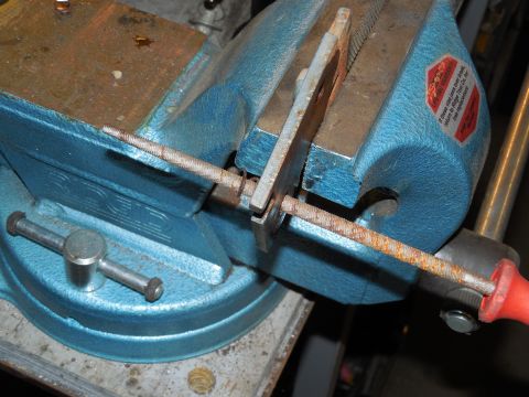1983 Ford Bronco - Use a file to carefully remove the remaining bolt until only its thread is left. Using a rough file with high pressure should pull the bolt…