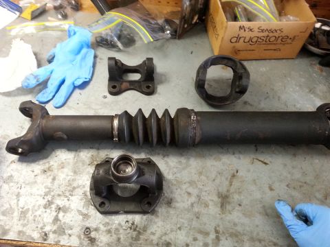 1992 Ford Bronco - The driveshaft is completely shot, in addition to the slip shaft being toast, the cup where the centering ball rides was totally worn out..…