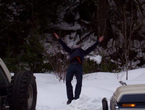 1982 Ford Bronco - Brandon catches air.