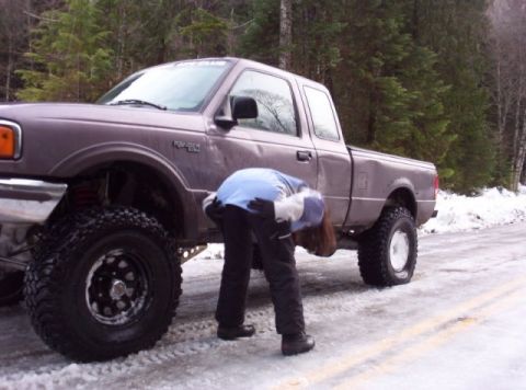 1982 Ford Bronco - Laura expressing how she feels about Brandon's truck. No, no just kidding.