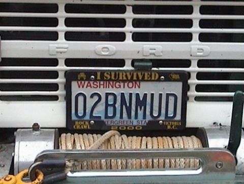 1982 Ford Bronco - The vehicle has a "I SURVIVED" Washington license plate and "SUPERMOTORS" watermark.