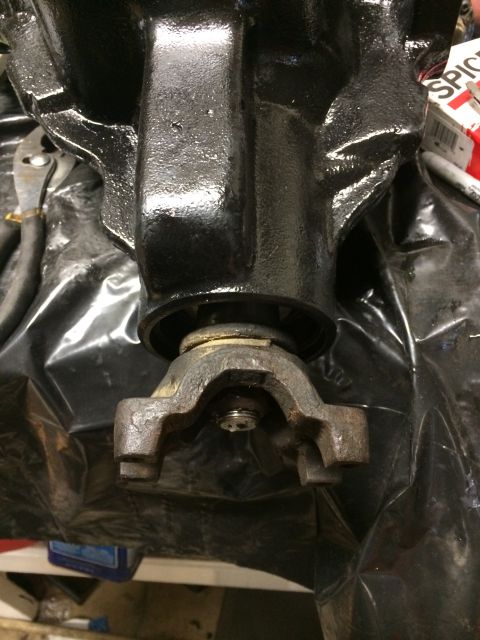 1996 Ford Bronco - Differential housing and driveshaft yoke, likely from a 4x4 vehicle.