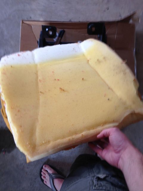 1995 Ford Bronco - This is my OE cushion with some foam that I installed. It worked ok, but it still wasn't right. The left side of the cushion was so collaps…