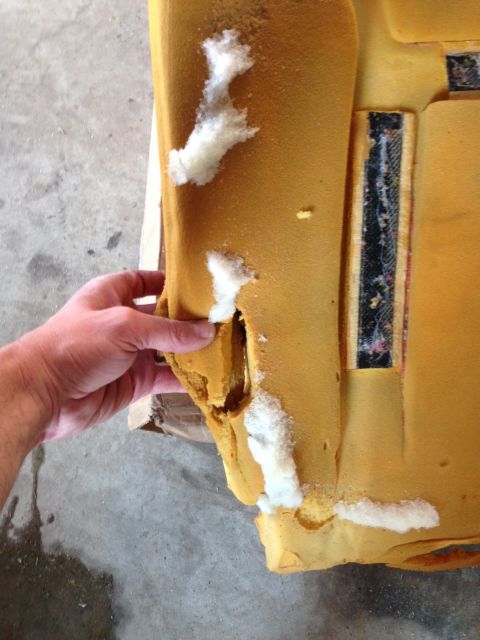 1995 Ford Bronco - A close up of the left side. 19 years worth of asses sliding in and out have taken its toll.